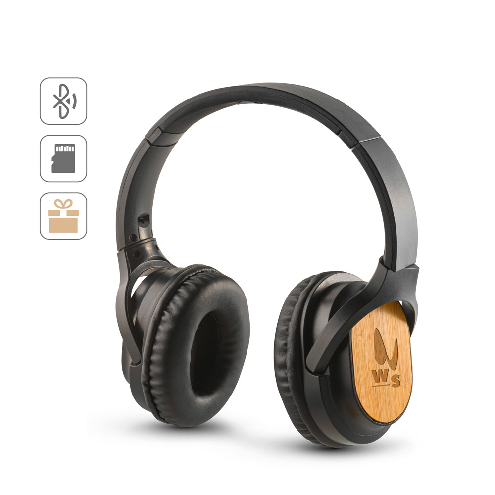 GOULD. Foldable wireless headphones with 4h battery life in bamboo and ABS