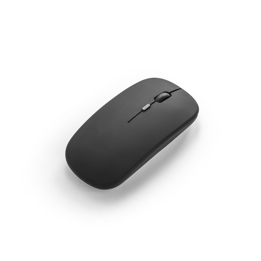 KHAN. Wireless mouse with 500mAh battery in recycled ABS (100% rABS)