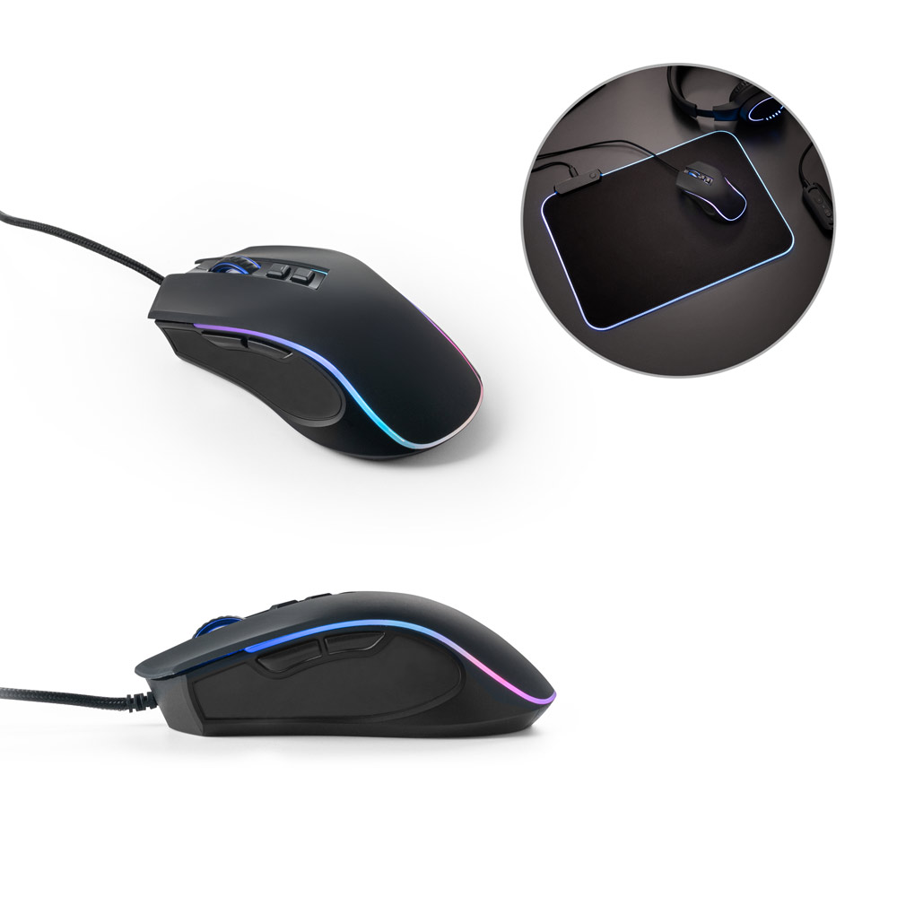 THORNE MOUSE RGB. Gaming mouse with 1'5m cable and ABS RGB LED lights