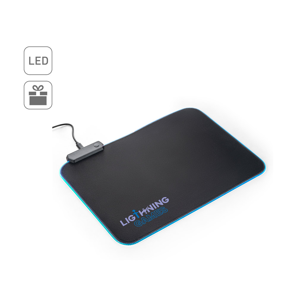 THORNE MOUSEPAD RGB. Gaming mouse mat with RGB LED lights in polyester