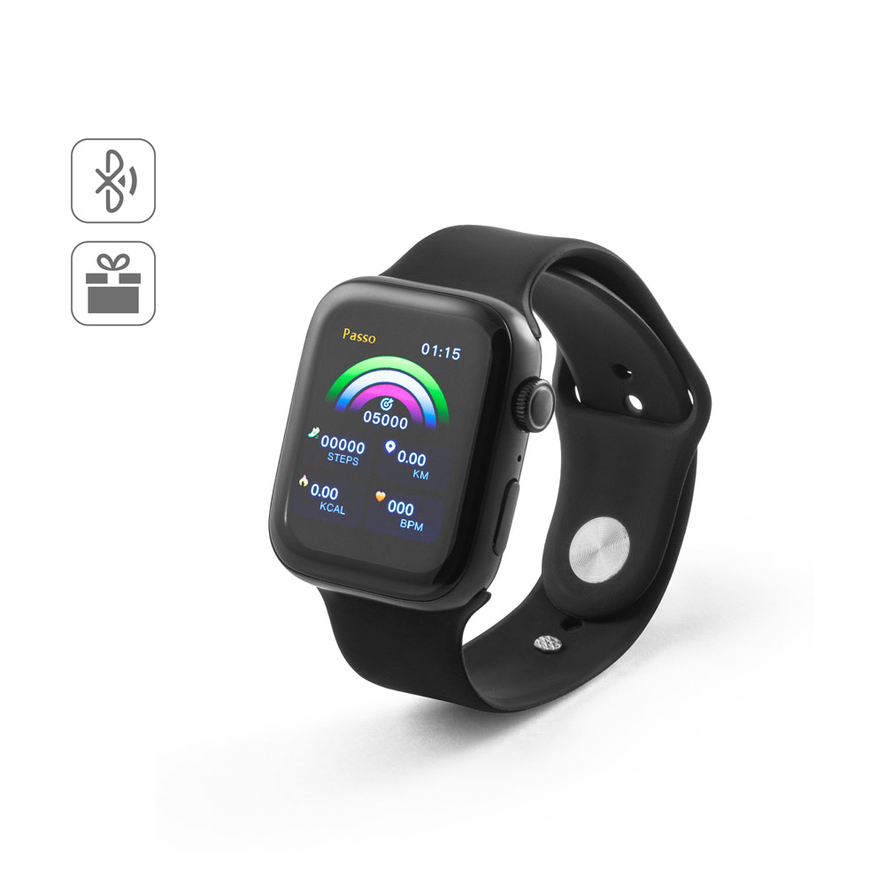 WILES. Smartwatch with 1'85" screen, IPX4 and 3-day battery life and silicone strap