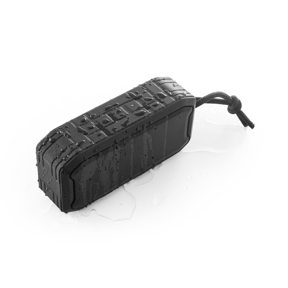 SHEERAN. Portable 10W speaker with IPX7 and 9h battery life on 100% recycled ABS
