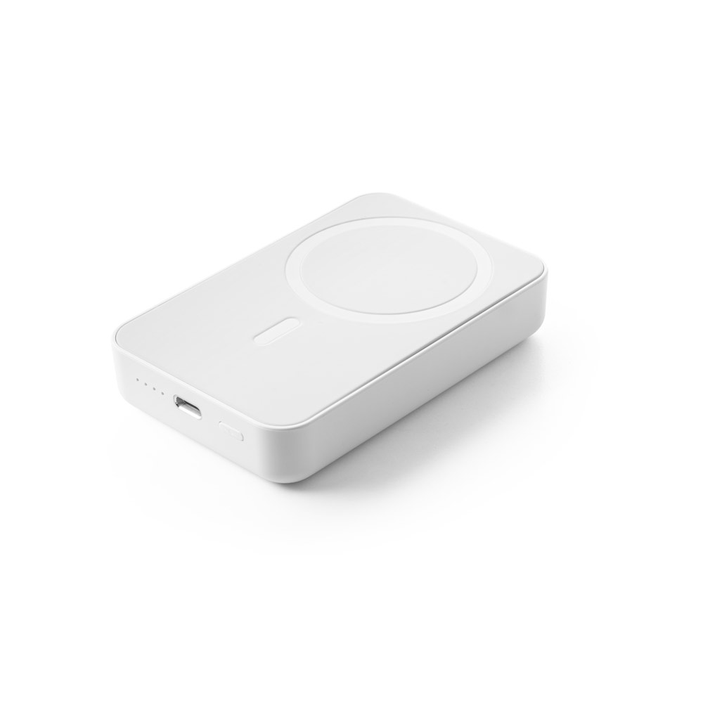 AMPERE 10. 10.000 mAh magnetic power bank with 15W superfast wireless charger in recycled ABS (100% rABS)