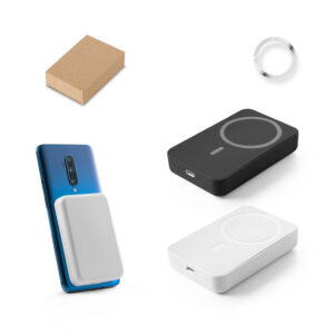 AMPERE 10. 10.000 mAh magnetic power bank with 15W superfast wireless charger in recycled ABS (100% rABS)