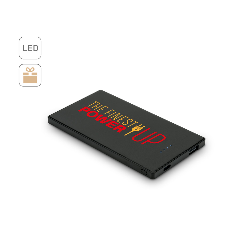 DENNING. 5.000 mAh slim stainless steel power bank