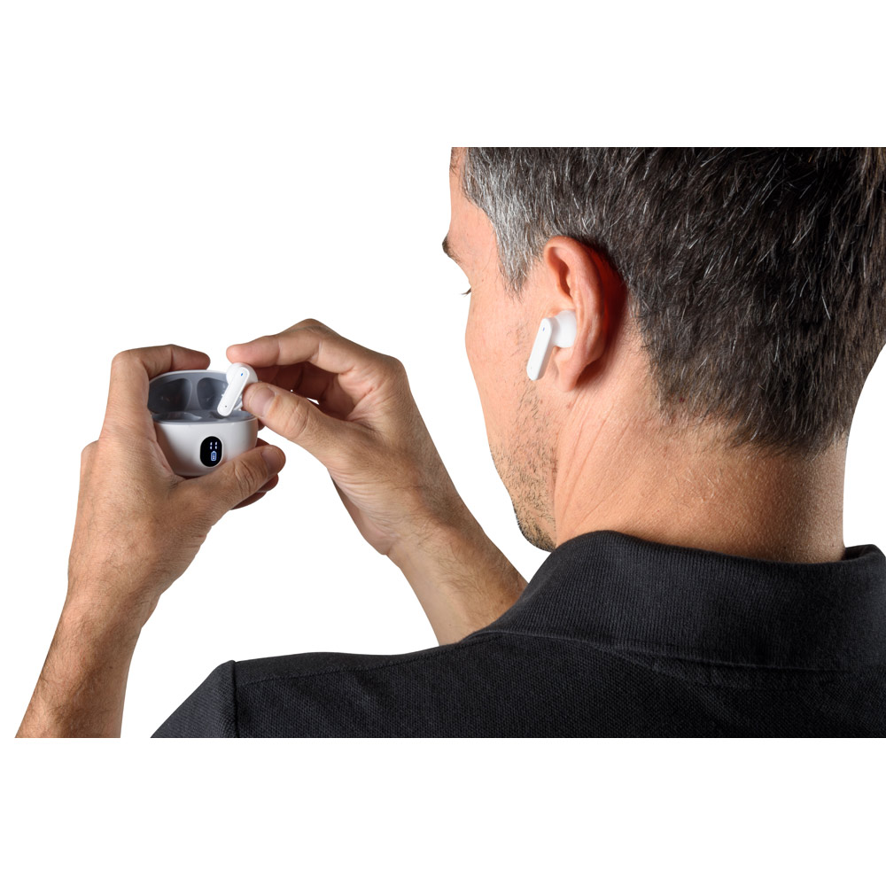 CAETANO. Wireless earphones with 4 hours of battery life on recycled ABS (100% rABS)