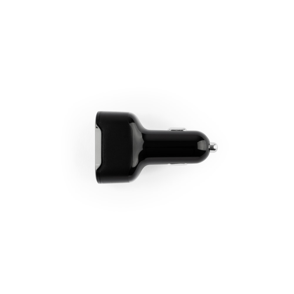 DIRAC. Cigarette lighter adapter with USB-A port 18W and USB-C 20W in recycled ABS (100% rABS)