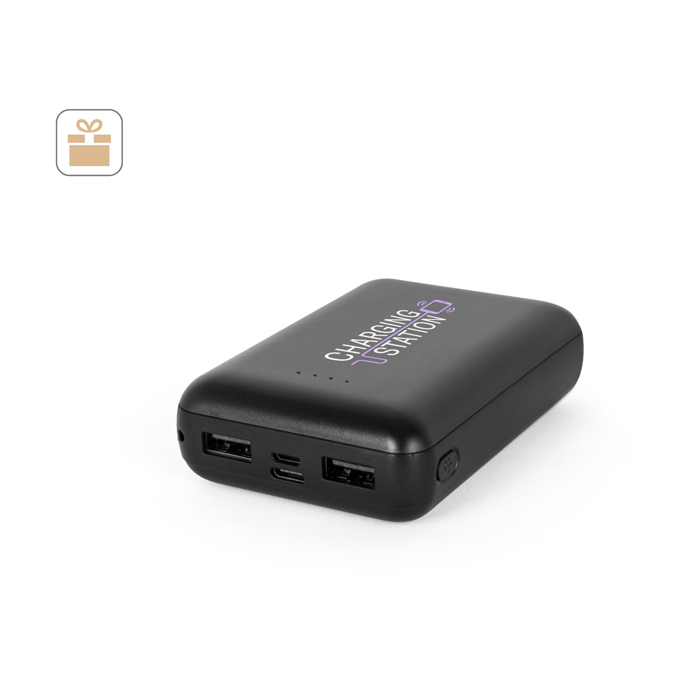 LEAKEY 10. Power bank 10'000 mAh in recycled ABS (100% rABS)
