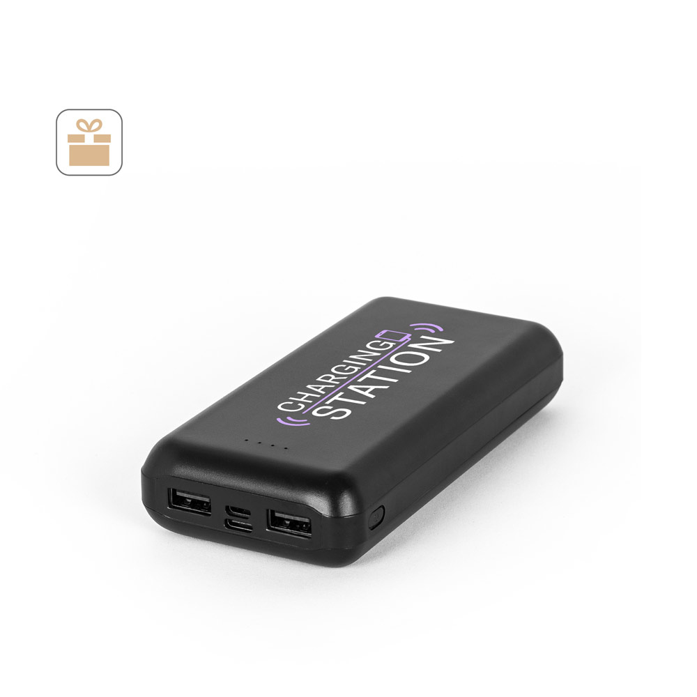 LEAKEY 20. Power bank 20'000 mAh in recycled ABS (100% rABS)