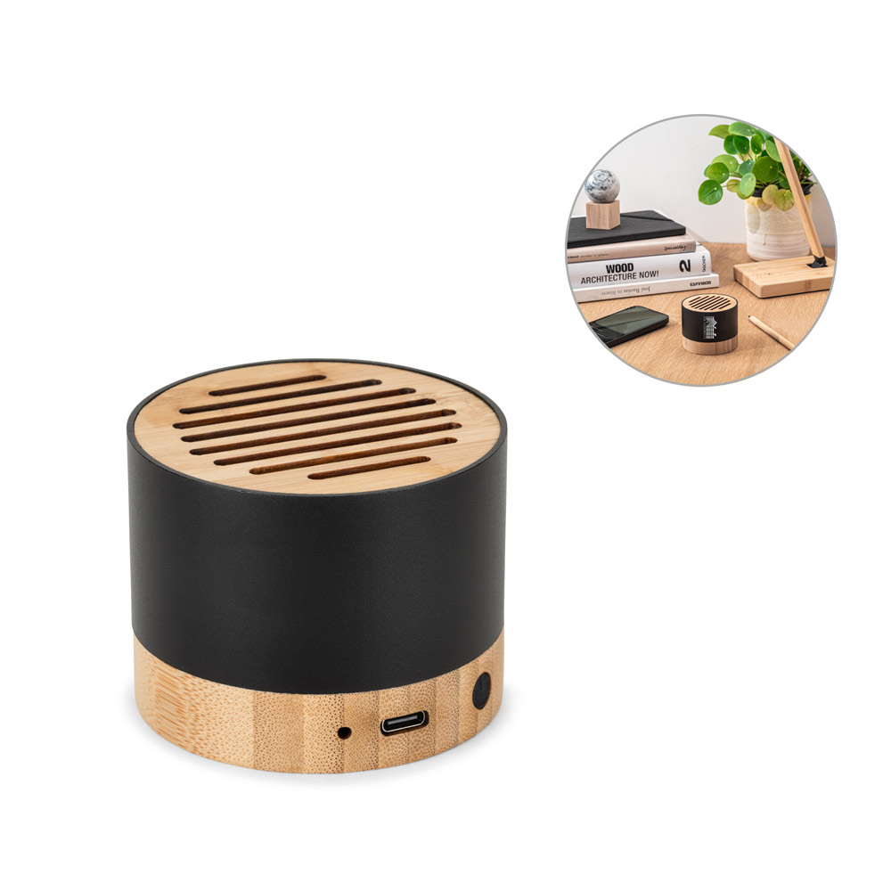 FERDINAND. Portable speaker made of recycled aluminum (100% rAL) with 3 hours of battery life