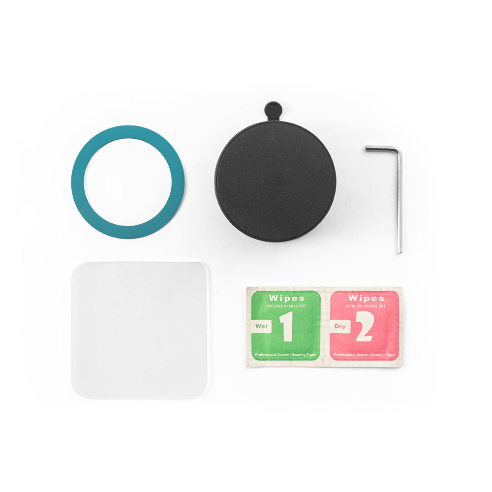 KEPLER. Magnetic mobile phone holder with vacuum attachment system for smooth and non-smooth surfaces (360º rotation)
