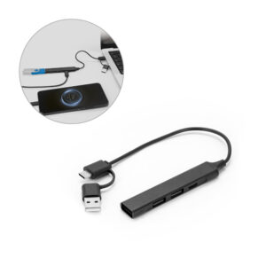BENIOFF. A multifunctional hub that expands your device’s connectivity, made from recycled PET (33% rPET) and recycled aluminium (31% rAL)