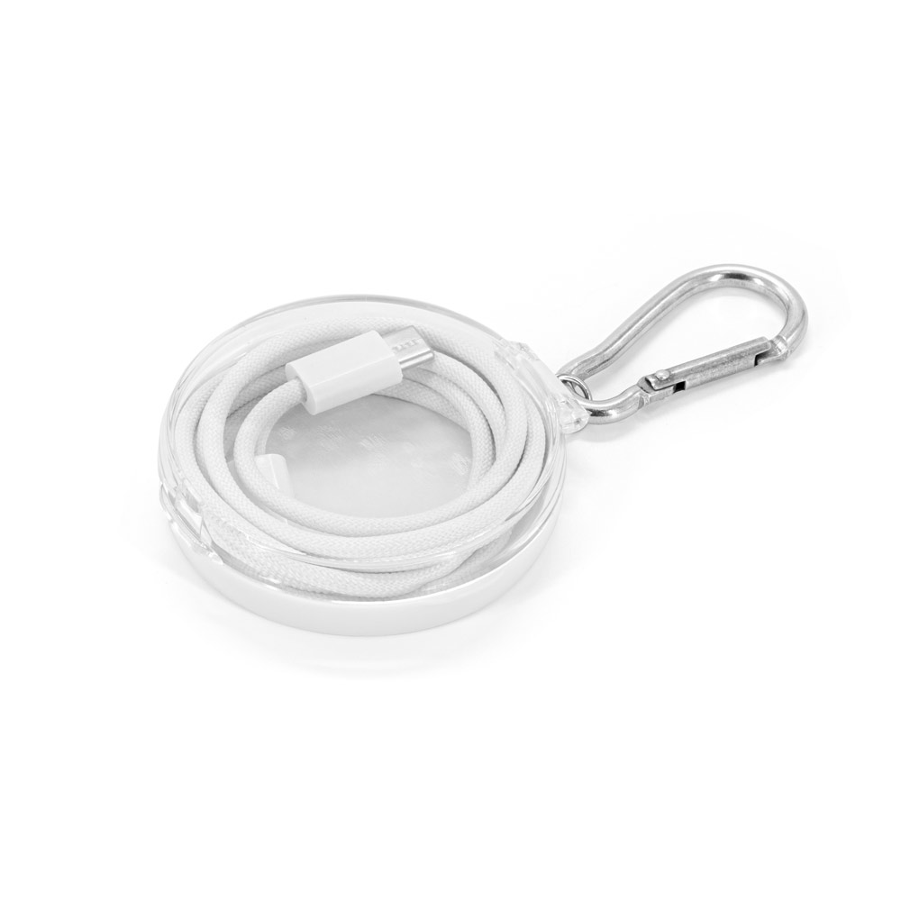 JEMISON. USB-C to USB-C cable with braided cord (60W), made from ABS, stainless steel, aluminium and polyester