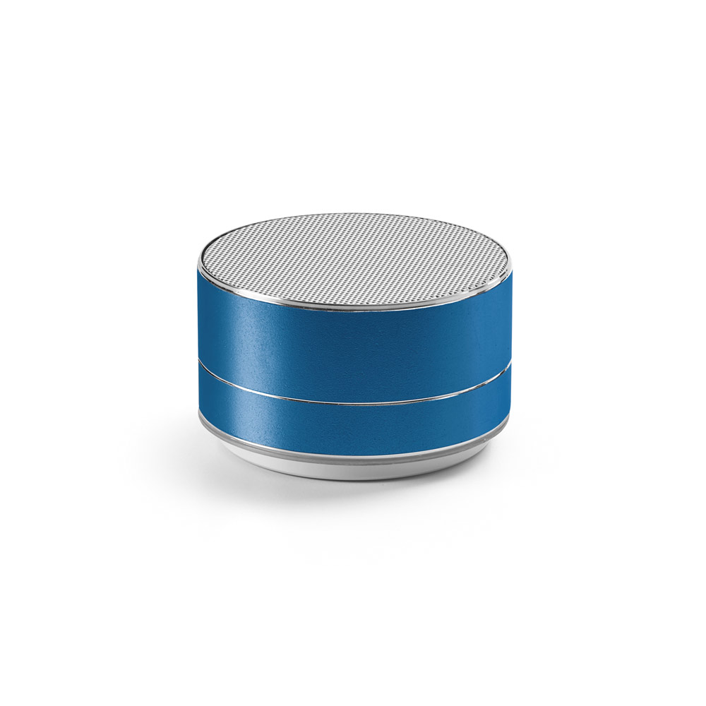 FLOREY. Portable 3W speaker with 4h battery life in recycled aluminium (100% rAL) and recycled ABS (100% rABS)