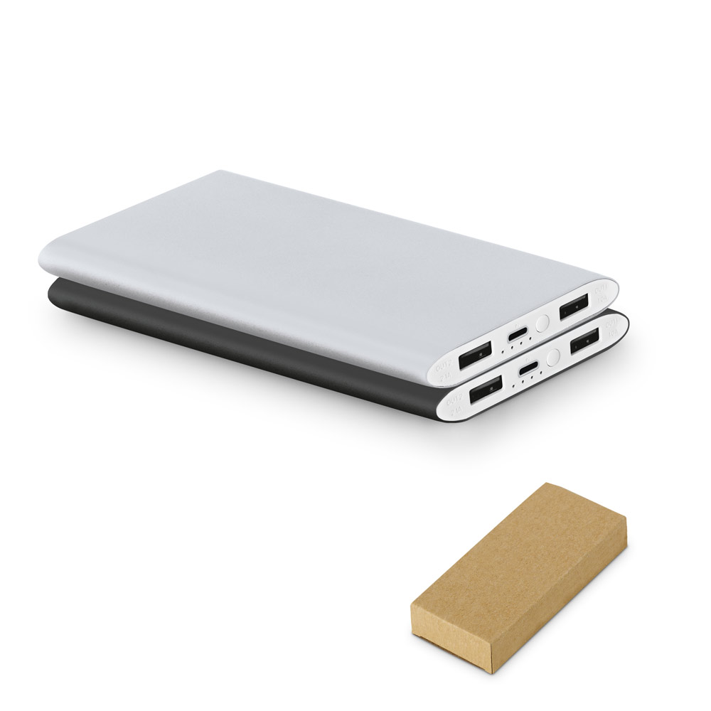 NOBEL. Power bank 7.200 mAh in recycled aluminium (100% rAL)