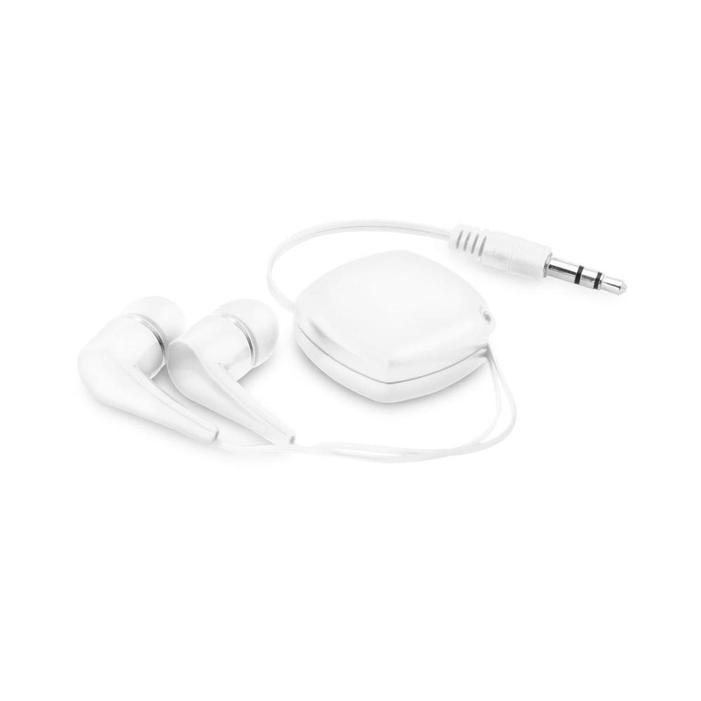 PINEL. Retractable earphones with 0'75 m ABS cable