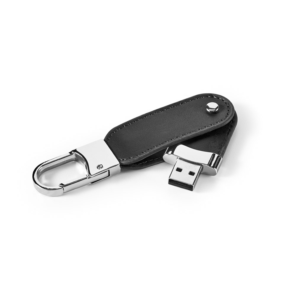 BRAGG 8GB. USB memory with 8GB in PU and with carabiner clip