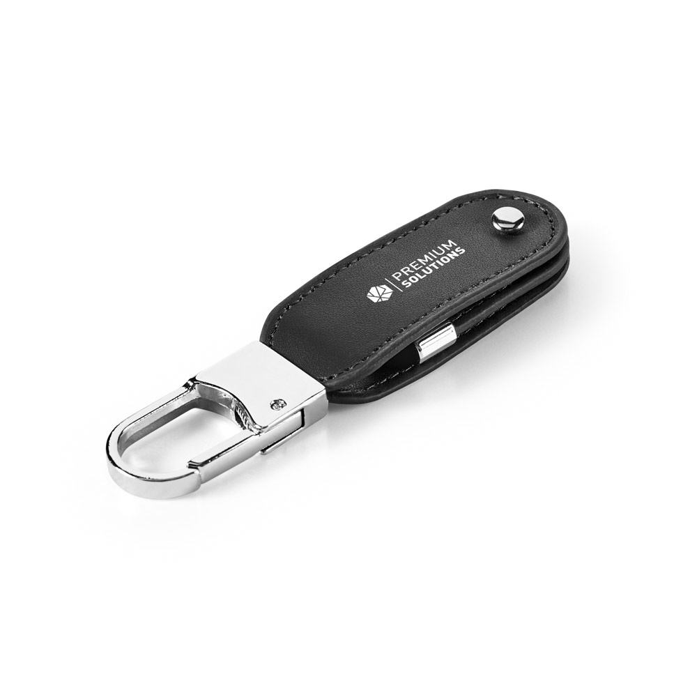 BRAGG 8GB. USB memory with 8GB in PU and with carabiner clip