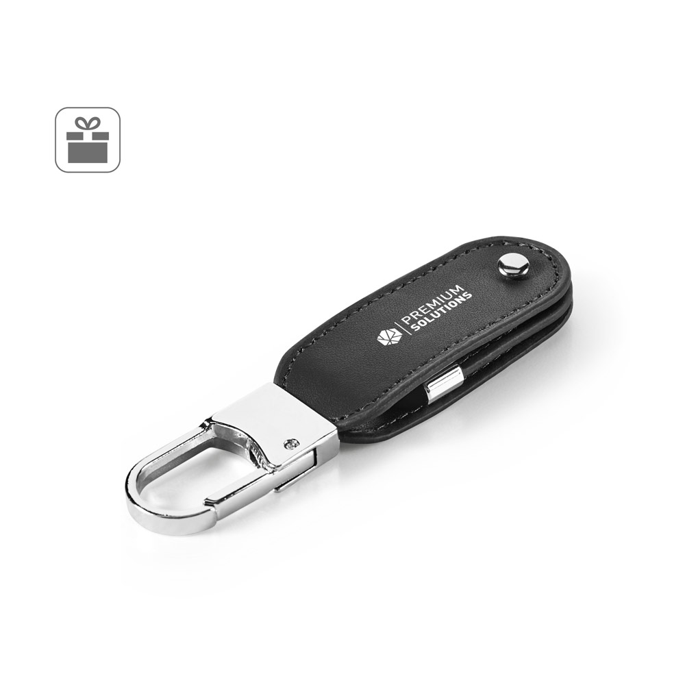 BRAGG 8GB. USB memory with 8GB in PU and with carabiner clip