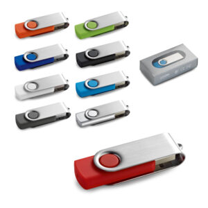 CLAUDIUS 8GB. 8 GB USB flash drive with metal clip