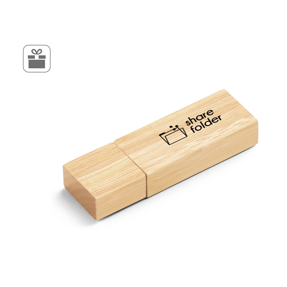 VENTER 16GB. 16GB bamboo USB flash drive