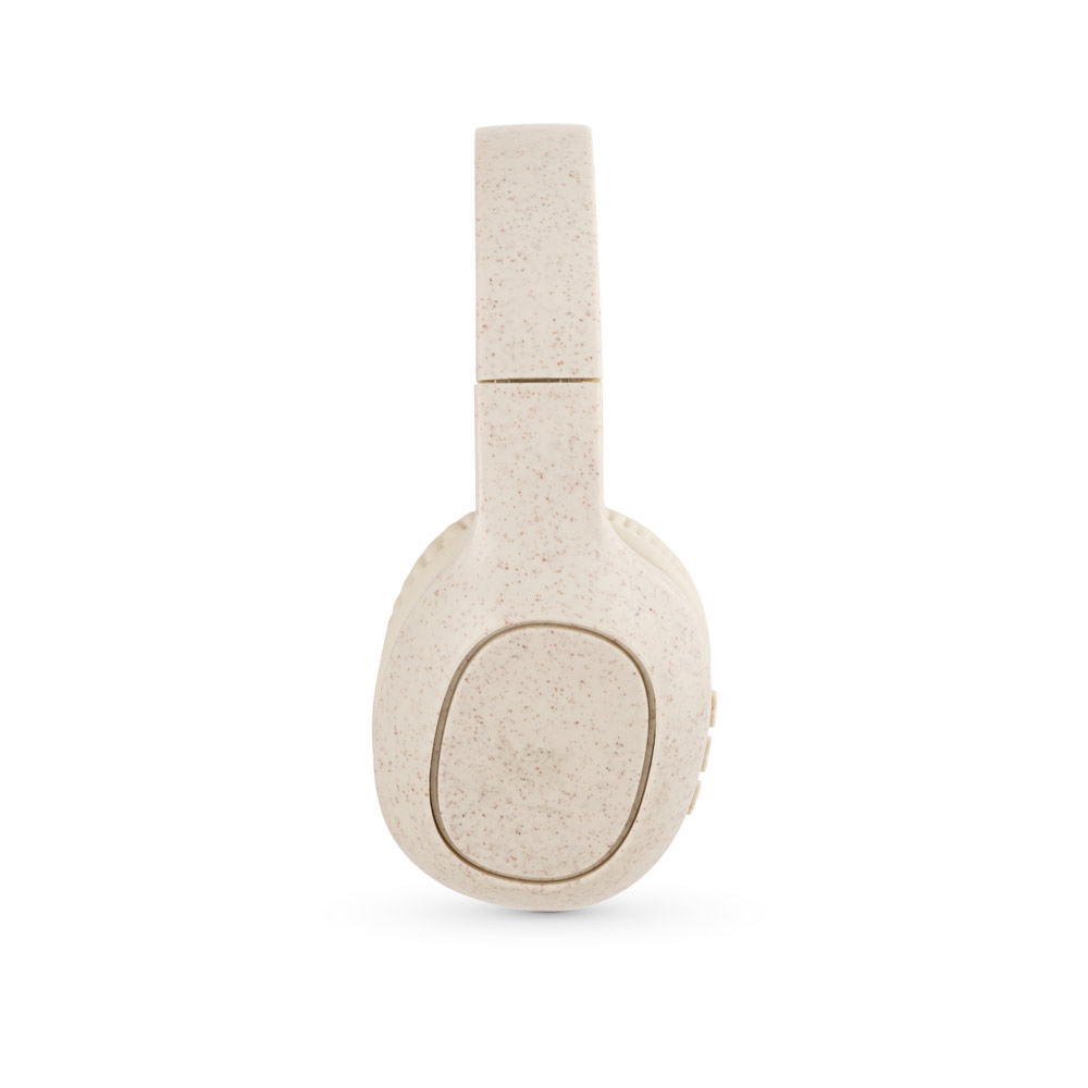 FEYNMAN. Foldable wireless headphones with 4-hour battery life in wheat straw and ABS