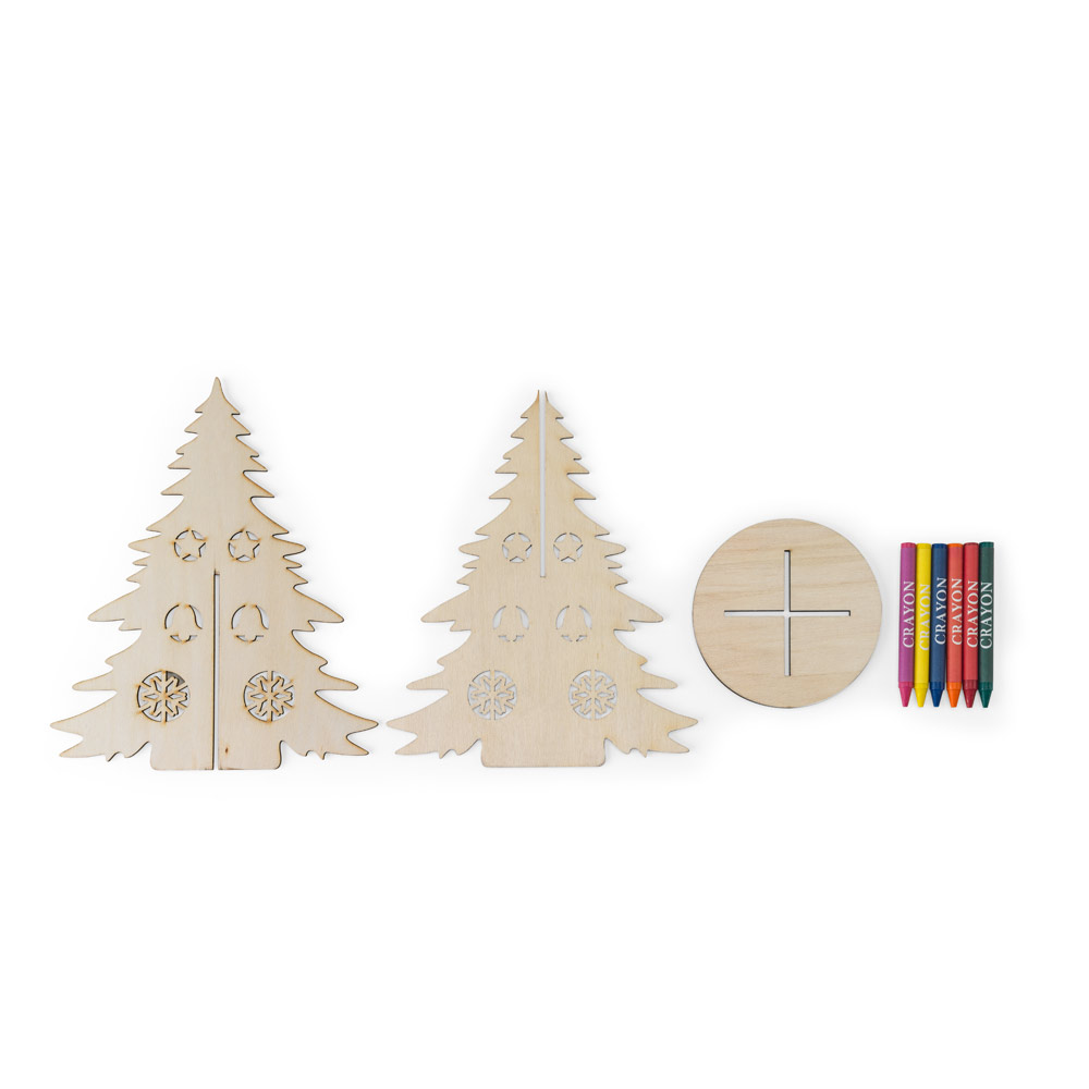 PINERY. Collapsible wooden Christmas tree to colour