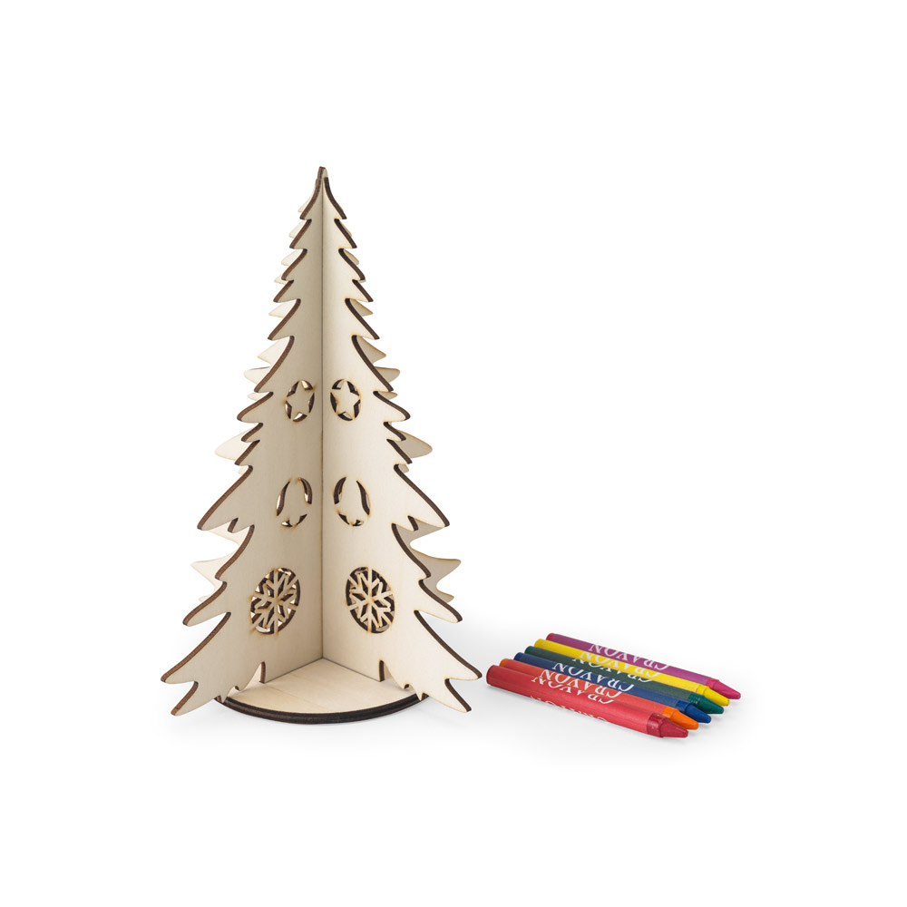 PINERY. Collapsible wooden Christmas tree to colour
