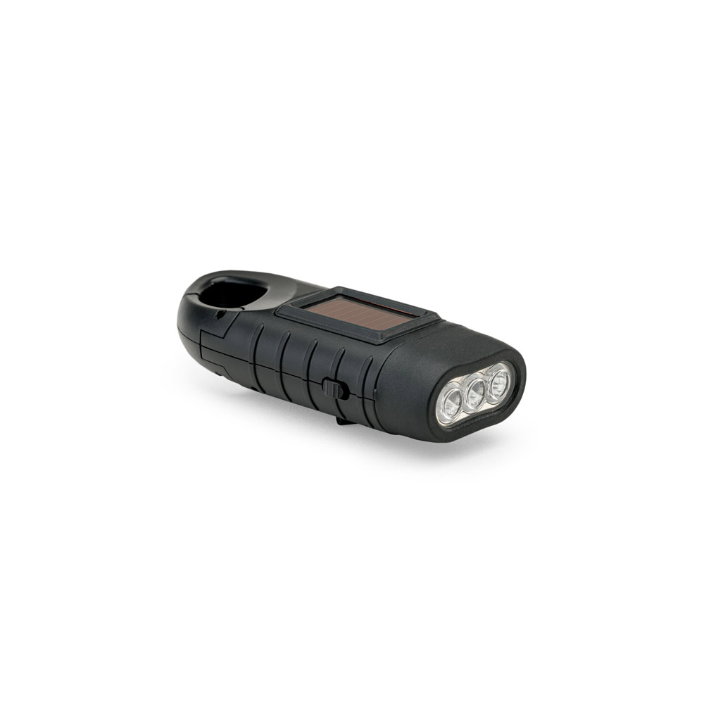 SOLARKY. Compact 0'5 W ABS torch with 3 white LEDs with 90 lumens