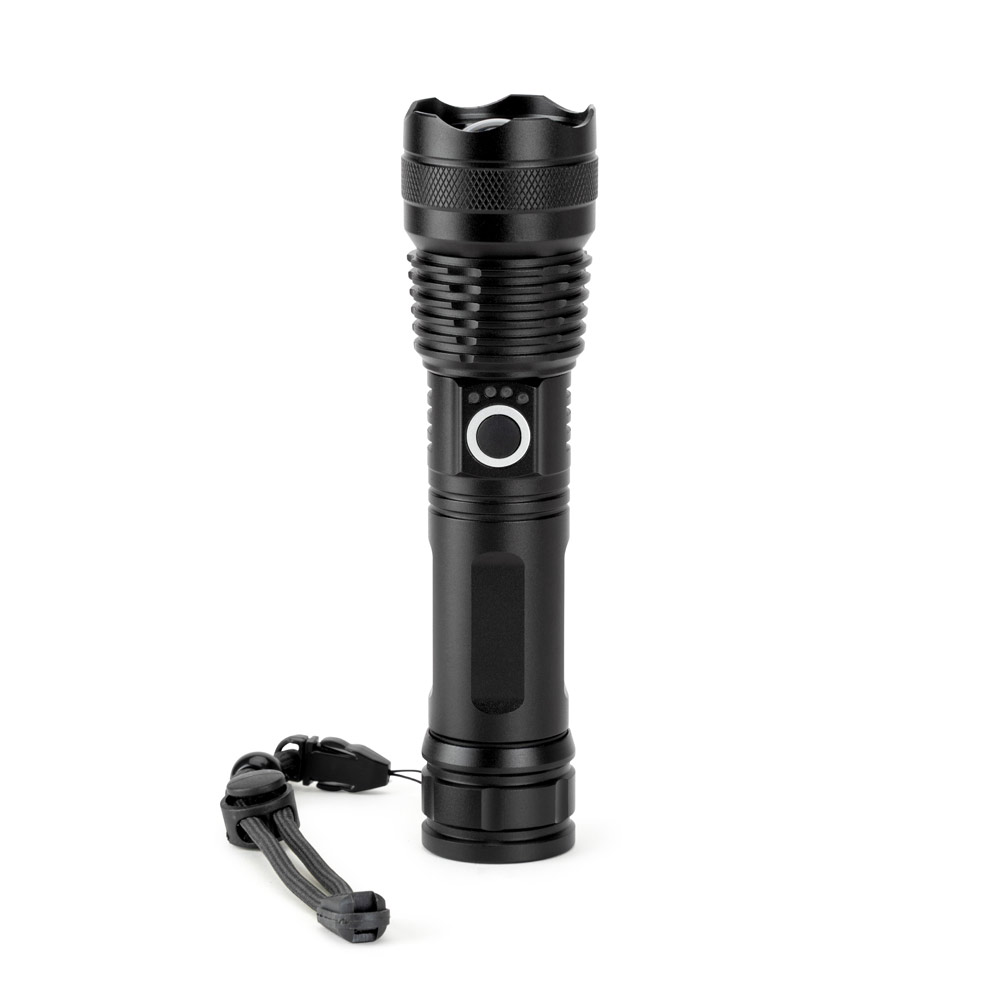 YVIAN. Rechargeable 10 W torch made from aluminium (100% rAL)