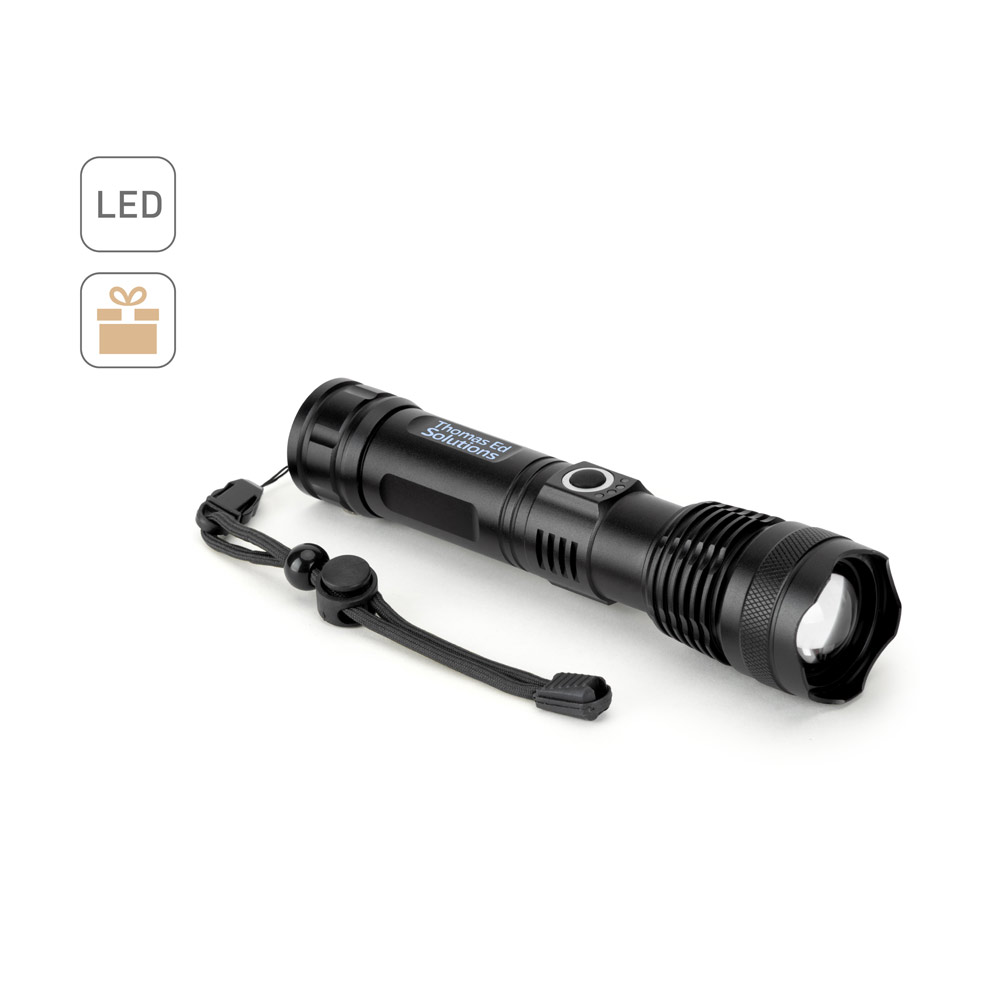 YVIAN. Rechargeable 10 W torch made from aluminium (100% rAL)