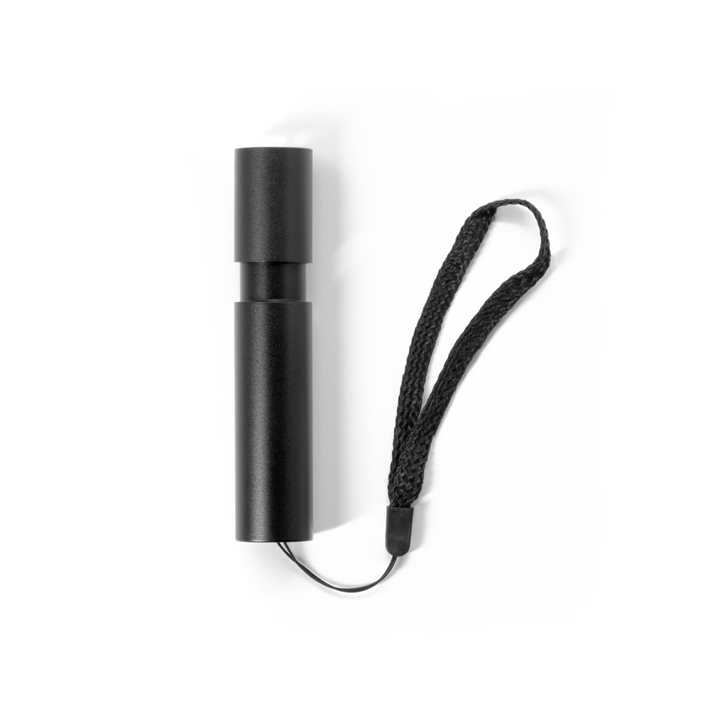 BRUCE. Rechargeable flashlight made from recycled aluminum (100% rAL) with 30 mm extendable tip