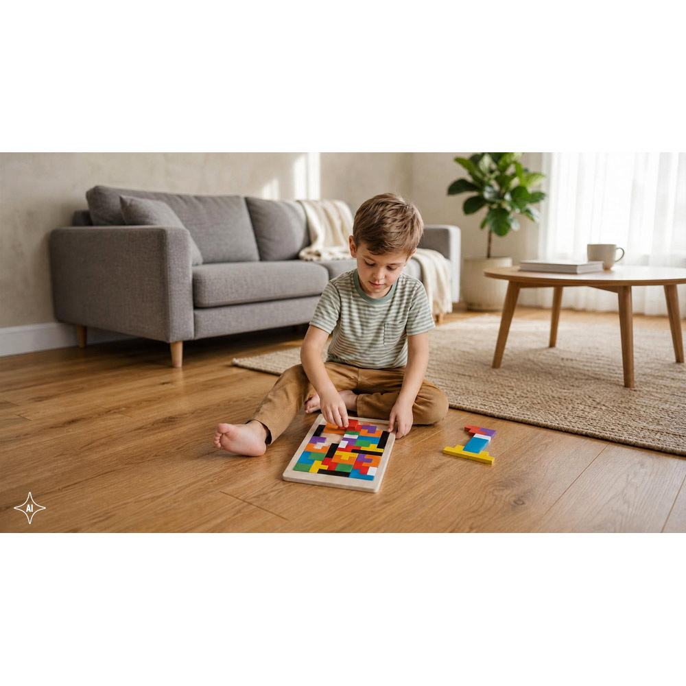 MOKI. Construction and interlocking game made of plywood