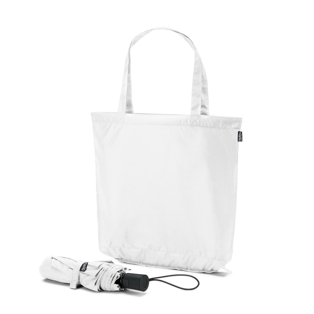 SKYLAR. 2-in-1 umbrella with recycled polyester shopping bag included