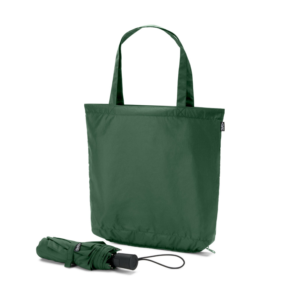 SKYLAR. 2-in-1 umbrella with recycled polyester shopping bag included