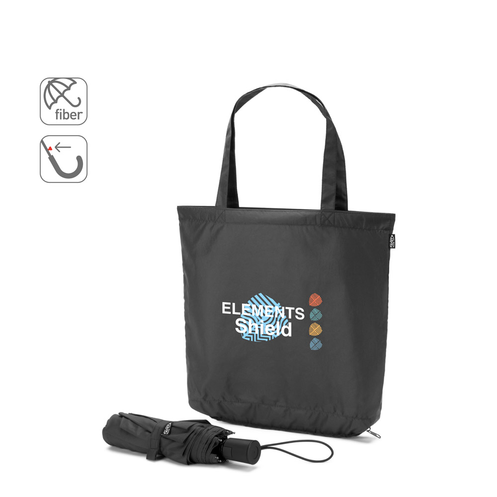 SKYLAR. 2-in-1 umbrella with recycled polyester shopping bag included
