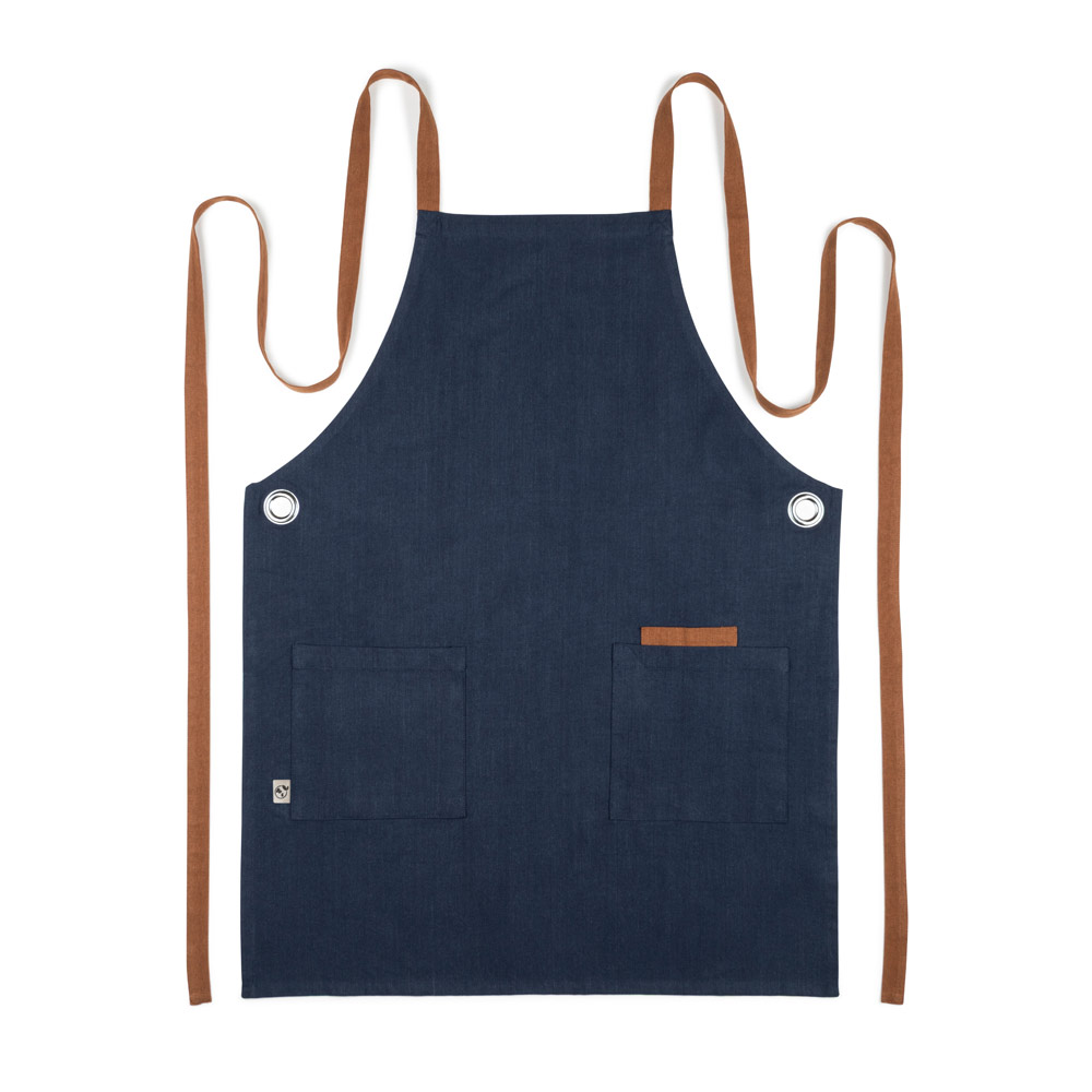 CARDAMOM. Cotton (80% recycled) and polyester (20% recycled) apron (220 g/m²)