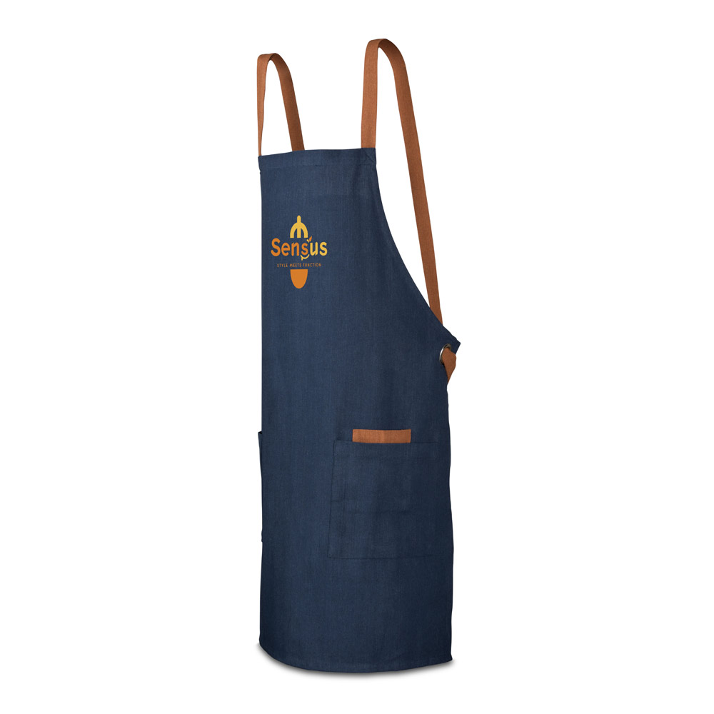CARDAMOM. Cotton (80% recycled) and polyester (20% recycled) apron (220 g/m²)