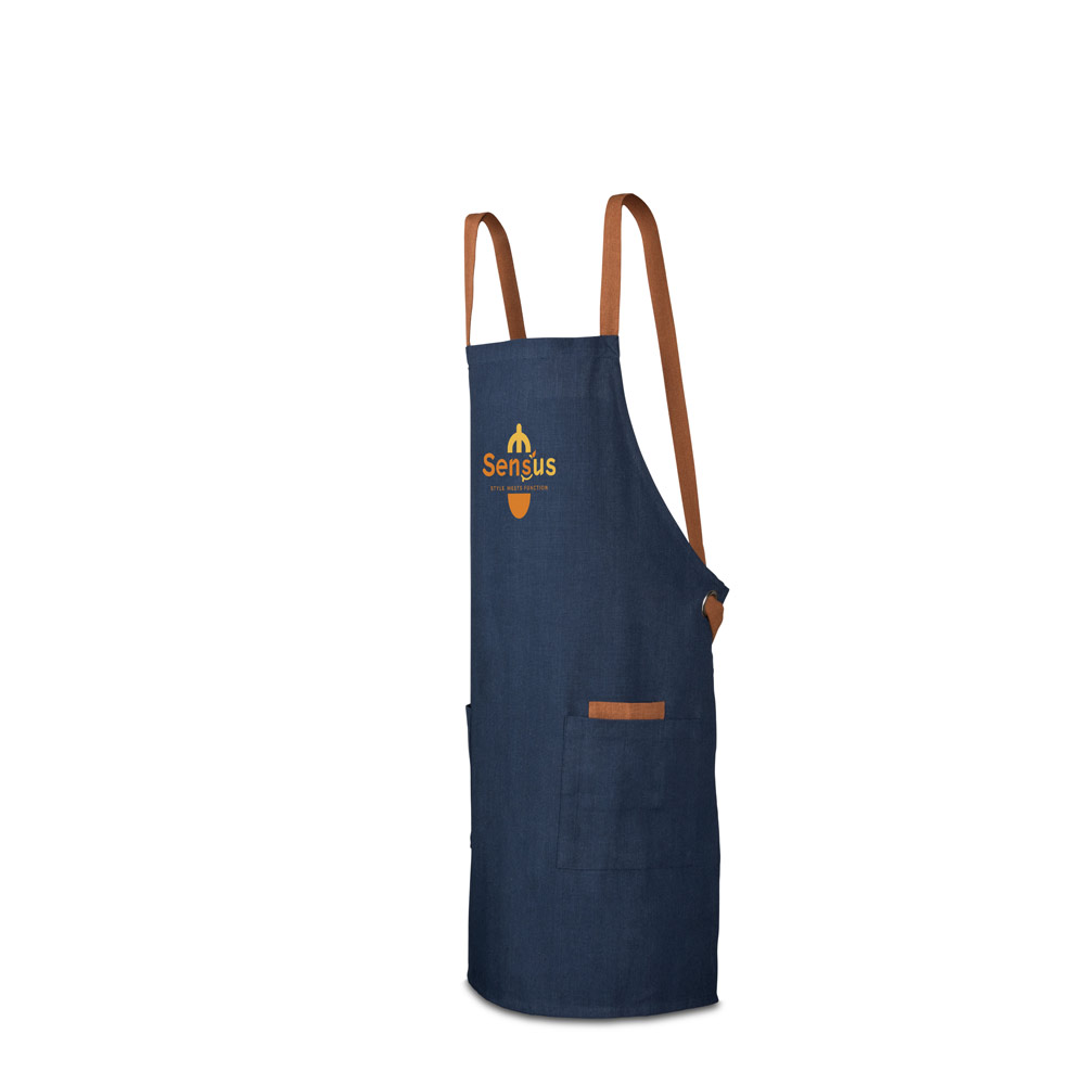 CARDAMOM. Cotton (80% recycled) and polyester (20% recycled) apron (220 g/m²)