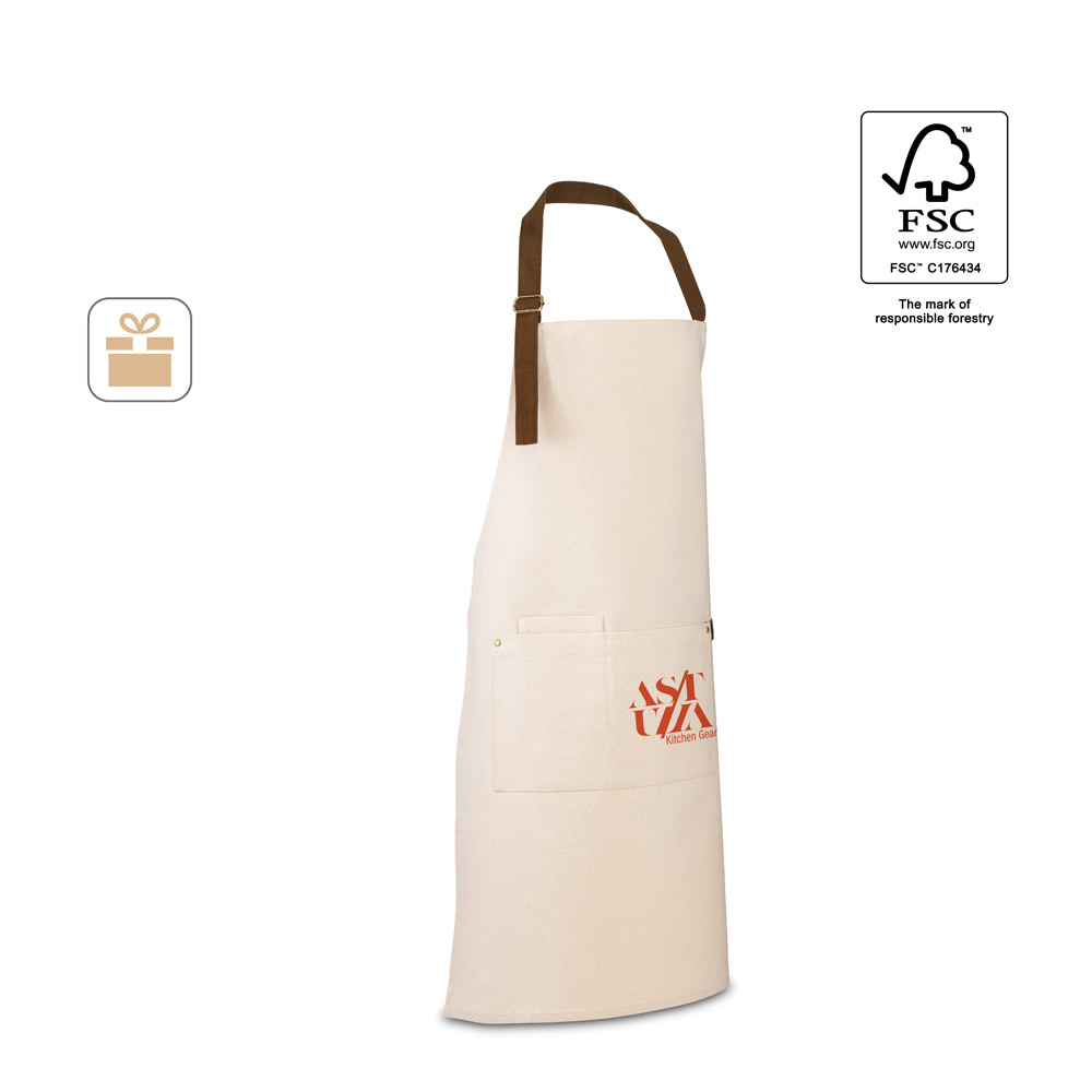 HOLM. 100% cotton canvas apron (320 g/m²) with metal details