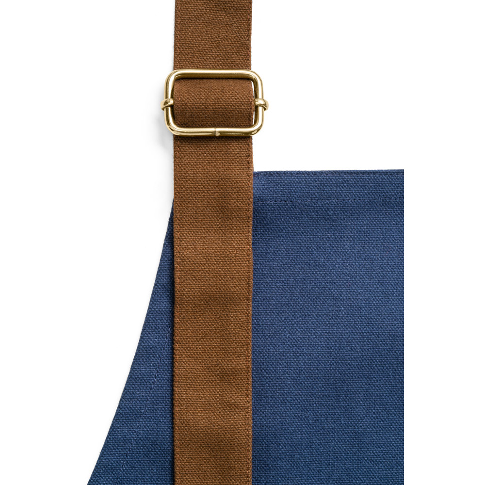 VESPER. 100% cotton canvas apron (300 g/m²) with metal details