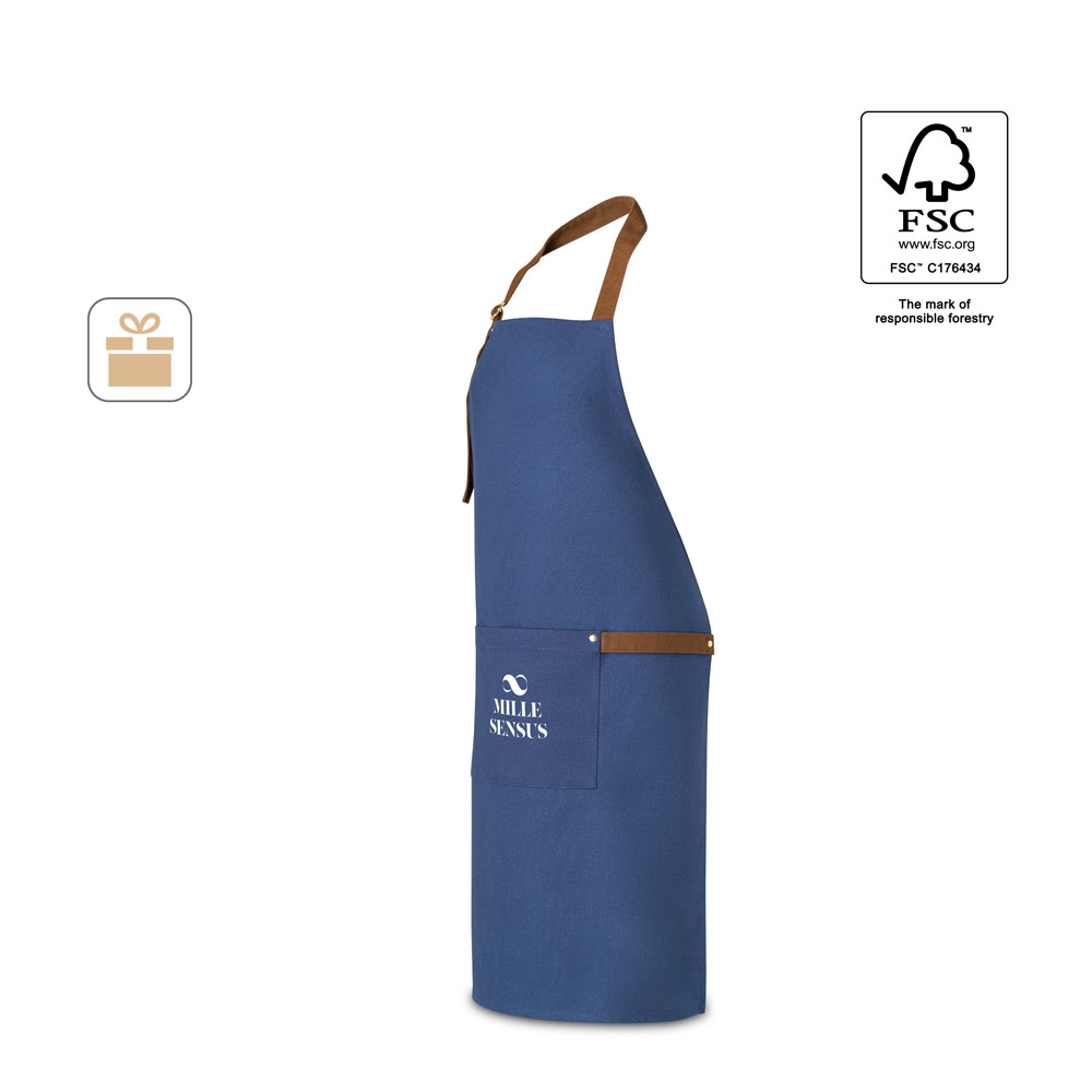 VESPER. 100% cotton canvas apron (300 g/m²) with metal details