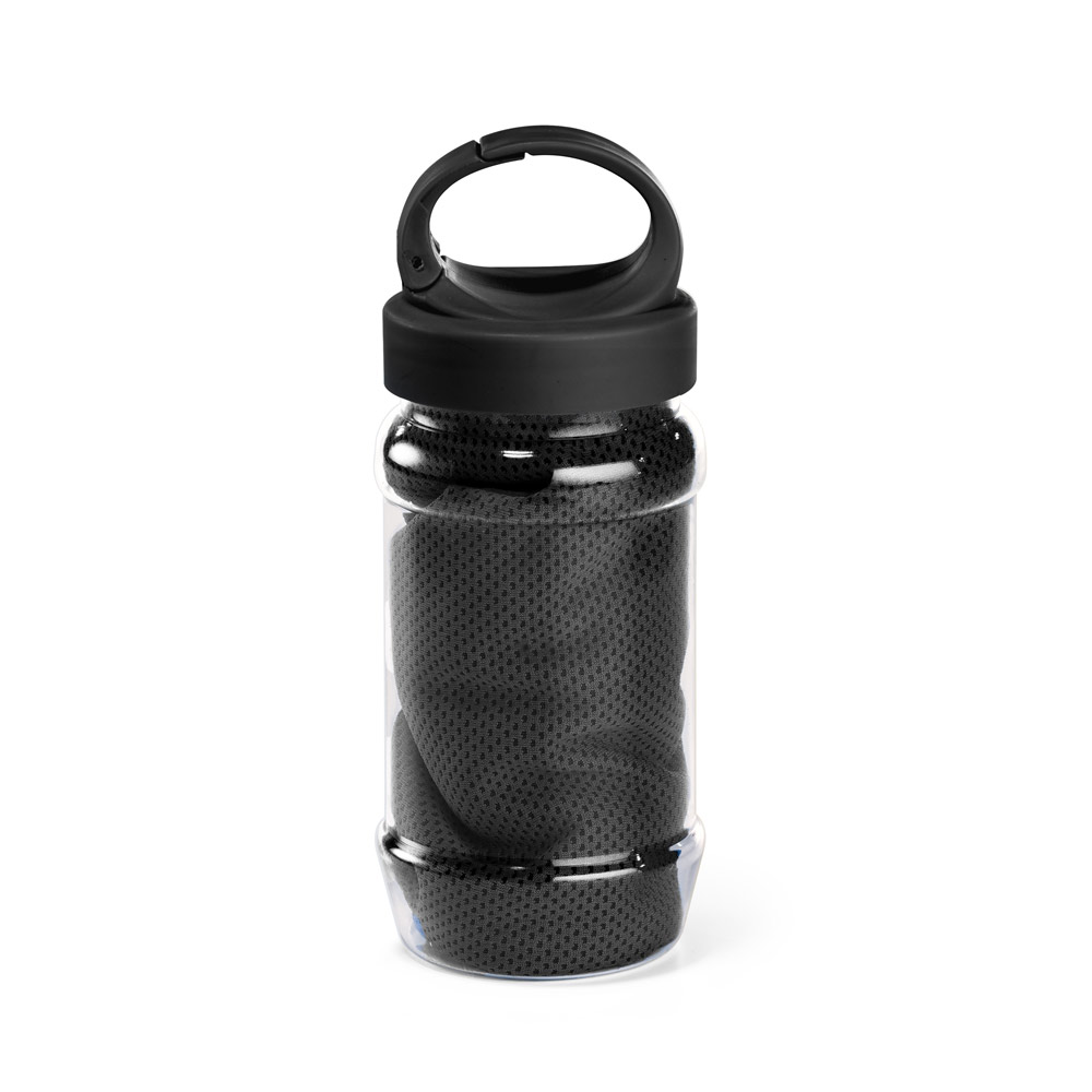 ARTX PLUS. Set with a PP and PET bottle and a polyamide and polyester sports towel