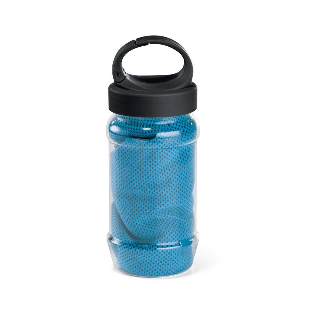 ARTX PLUS. Set with a PP and PET bottle and a polyamide and polyester sports towel