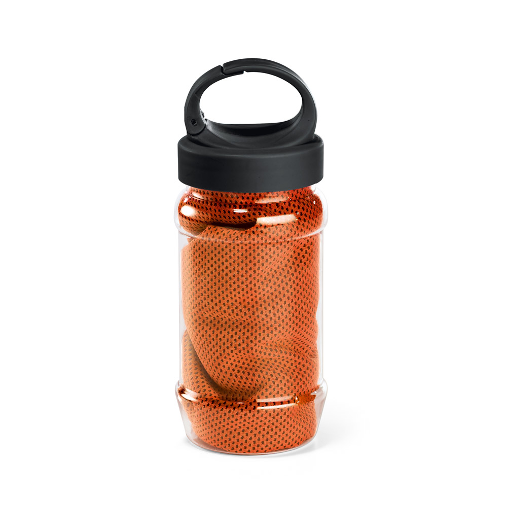 ARTX PLUS. Set with a PP and PET bottle and a polyamide and polyester sports towel
