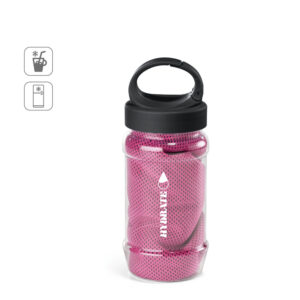 ARTX PLUS. Set with a PP and PET bottle and a polyamide and polyester sports towel